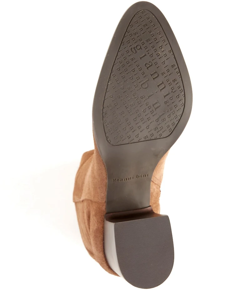 Gianni Bini Tyrell Suede Block Heel Tall Dress Boots