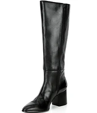 Gianni Bini Tyrell Tumbled Leather Block Heel Tall Dress Boots