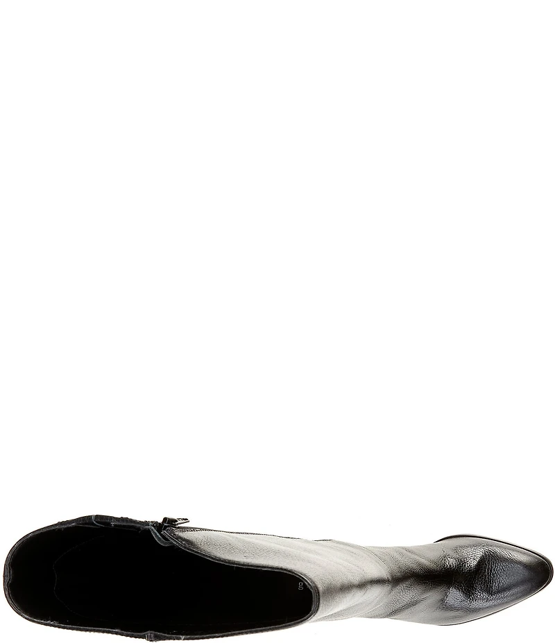 Gianni Bini Tyrell Tumbled Leather Block Heel Tall Dress Boots