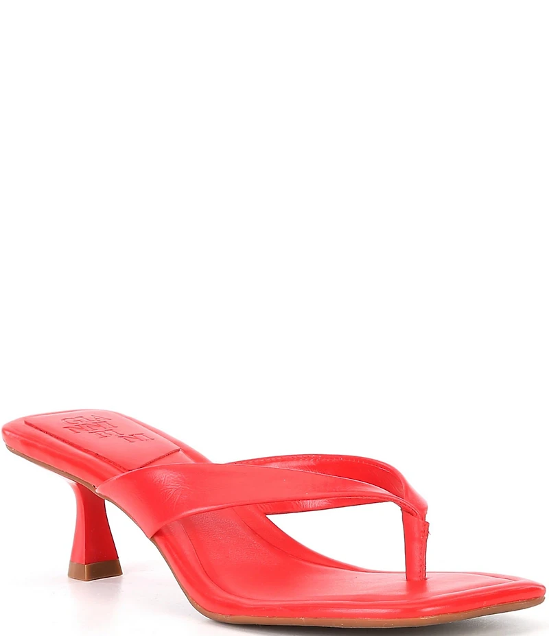 Gianni Bini Vaga Crinkle Leather Thong Sandals