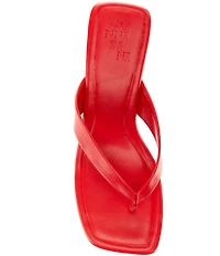Gianni Bini Vaga Crinkle Leather Thong Sandals