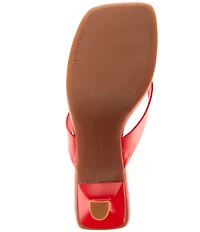 Gianni Bini Vaga Crinkle Leather Thong Sandals