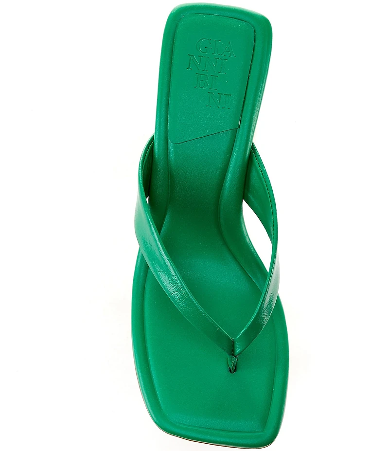 Gianni Bini Vaga Crinkle Leather Thong Sandals