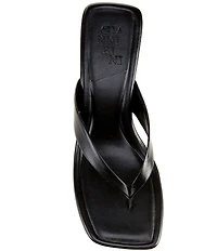 Gianni Bini Vaga Leather Thong Sandals