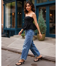 Gianni Bini Vaga Leather Thong Sandals