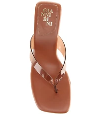 Gianni Bini Vaga Two Clear Thong Dress Sandals