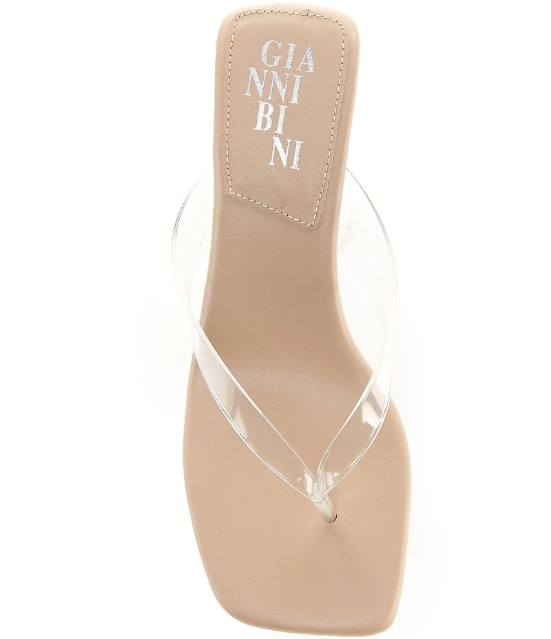 Gianni Bini Vaga Two Clear Thong Dress Sandals