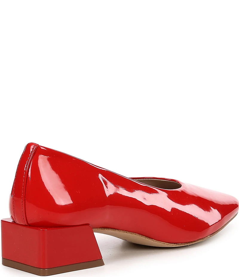 Gianni Bini Walt Patent Square Toe Block Heel Pumps