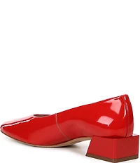Gianni Bini Walt Patent Square Toe Block Heel Pumps