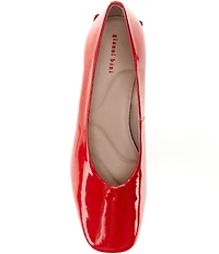 Gianni Bini Walt Patent Square Toe Block Heel Pumps