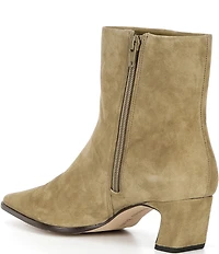 Gianni Bini Waltar Stretch Snip Toe Kitten Block Heel Booties