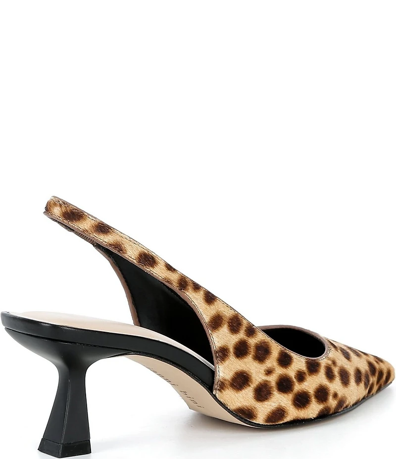 Gianni Bini Wandah Two Cheetah Print Haircalf Slingback Pumps