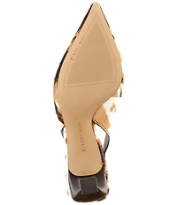 Gianni Bini Wandah Two Cow Print Haircalf Slingback Pumps