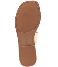 Gianni Bini Warner Leather Toe Loop Hardware Flat Sandals