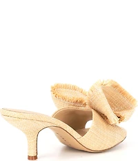 Gianni Bini Wendell Raffia Bow Dress Slide Sandals