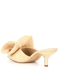 Gianni Bini Wendell Raffia Bow Dress Slide Sandals