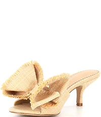 Gianni Bini Wendell Raffia Bow Dress Slide Sandals