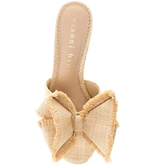Gianni Bini Wendell Raffia Bow Dress Slide Sandals