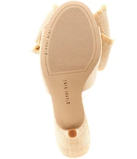 Gianni Bini Wendell Raffia Bow Dress Slide Sandals