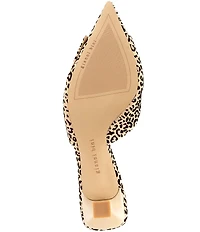 Gianni Bini Wendella Leopard Print Suede Buckle Ornament Dress Mules