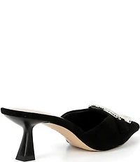 Gianni Bini Wendella Suede Buckle Ornament Dress Mules