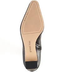 Gianni Bini Weslye Leather Snip Toe Kitten Block Heel Boots
