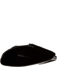 Gianni Bini Weslye Leather Snip Toe Kitten Block Heel Boots