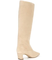 Gianni Bini Weslye Suede Snip Toe Kitten Block Heel Boots