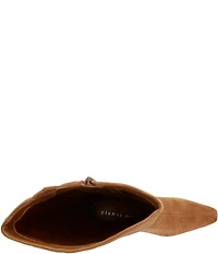 Gianni Bini Weslye Suede Snip Toe Kitten Block Heel Boots