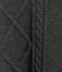 Gianni Bini Wool Blend Cable Crew Neck Long Sleeve Cardigan