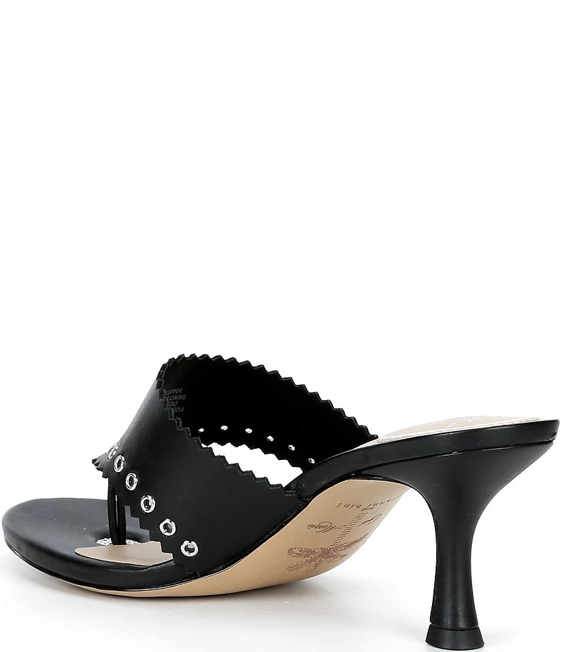 Gianni Bini x Cyd Morris The Capri Leather Eyelet Thong Dress Sandals