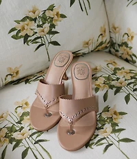 Gianni Bini x Cyd Morris The Capri Leather Eyelet Thong Dress Sandals