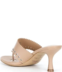 Gianni Bini x Cyd Morris The Capri Leather Eyelet Thong Dress Sandals