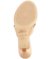 Gianni Bini x Cyd Morris The Capri Leather Eyelet Thong Dress Sandals