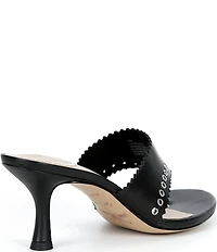 Gianni Bini x Cyd Morris The Capri Leather Eyelet Thong Dress Sandals