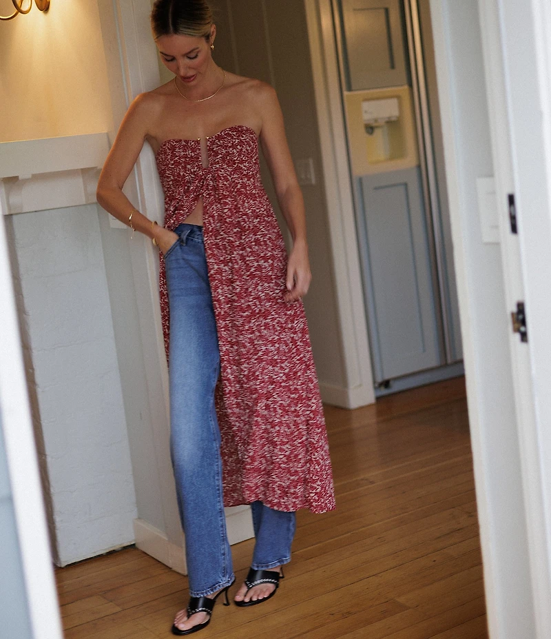 Gianni Bini x Cyd Morris The Capri Leather Eyelet Thong Dress Sandals