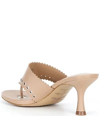 Gianni Bini x Cyd Morris The Capri Leather Eyelet Thong Dress Sandals