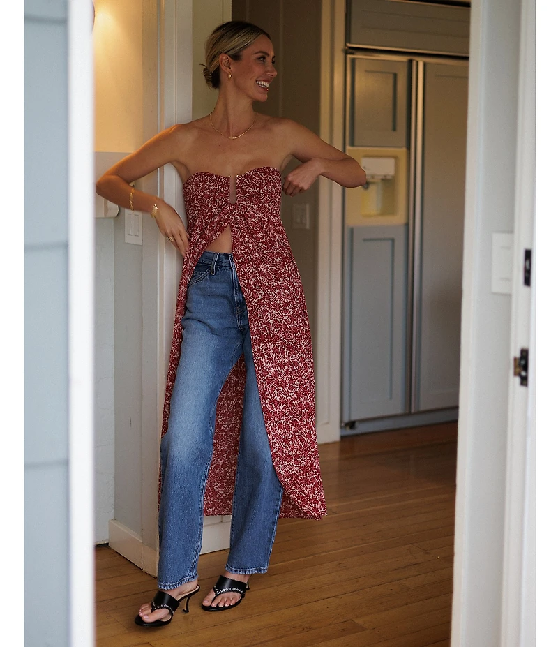 Gianni Bini x Cyd Morris The Capri Leather Eyelet Thong Dress Sandals