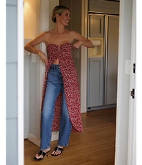 Gianni Bini x Cyd Morris The Capri Leather Eyelet Thong Dress Sandals
