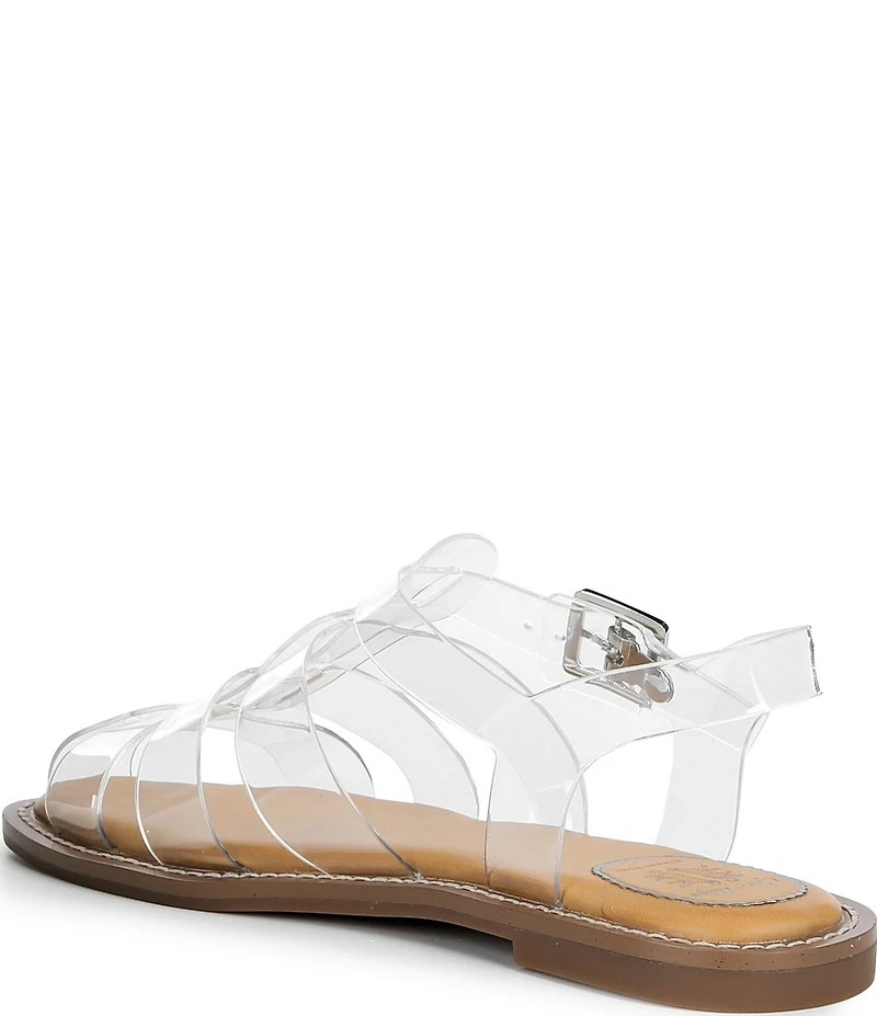 Gianni Bini x Cyd Morris The Captain Clear Vinyl Square Toe Fisherman Sandals