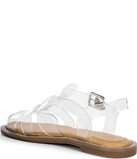 Gianni Bini x Cyd Morris The Captain Clear Vinyl Square Toe Fisherman Sandals