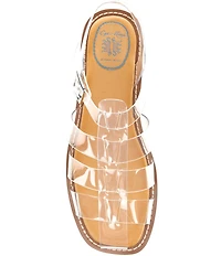 Gianni Bini x Cyd Morris The Captain Clear Vinyl Square Toe Fisherman Sandals