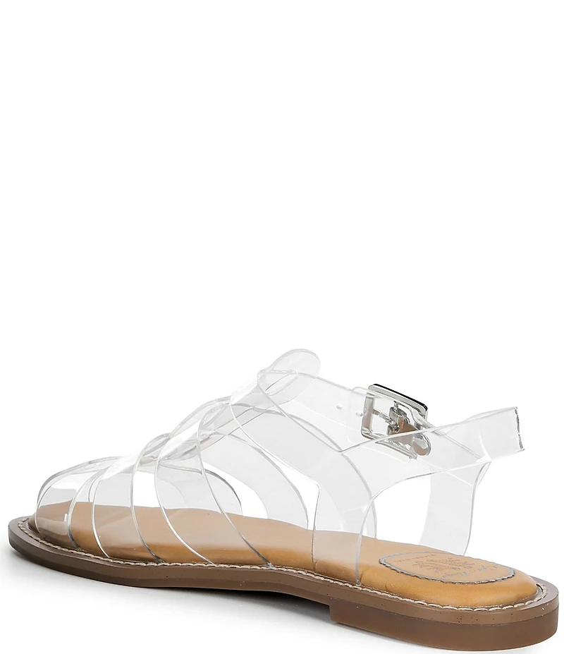Gianni Bini x Cyd Morris The Captain Clear Vinyl Square Toe Fisherman Sandals