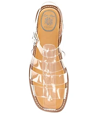 Gianni Bini x Cyd Morris The Captain Clear Vinyl Square Toe Fisherman Sandals