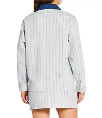 Gianni Bini x Cyd Morris Louie Denim Stripe Jacket