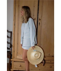 Gianni Bini x Cyd Morris Louie Denim Stripe Jacket