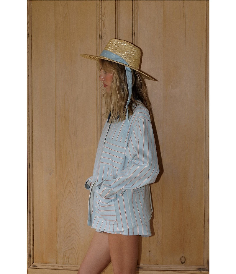 Gianni Bini x Cyd Morris Louie Denim Stripe Jacket