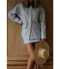 Gianni Bini x Cyd Morris Louie Denim Stripe Jacket