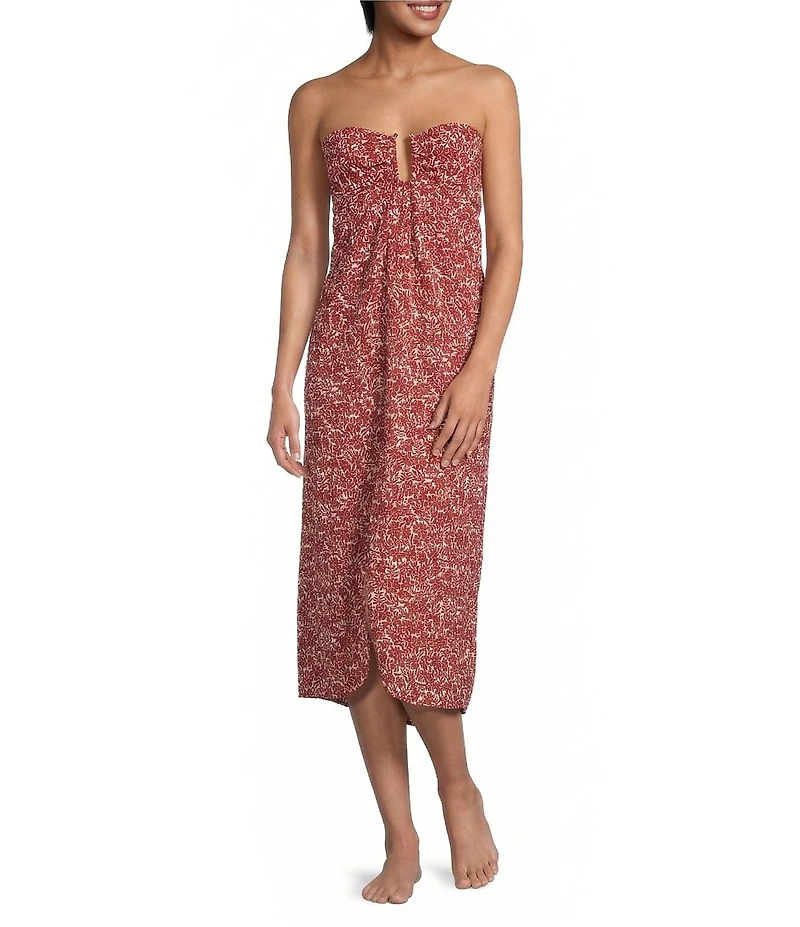 Gianni Bini x Cyd Morris The Millie Ditsy Floral U-Hardware Detail Sleeveless Dress Cover Up