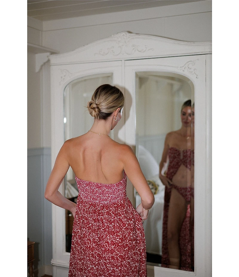 Gianni Bini x Cyd Morris The Millie Ditsy Floral U-Hardware Detail Sleeveless Dress Cover Up